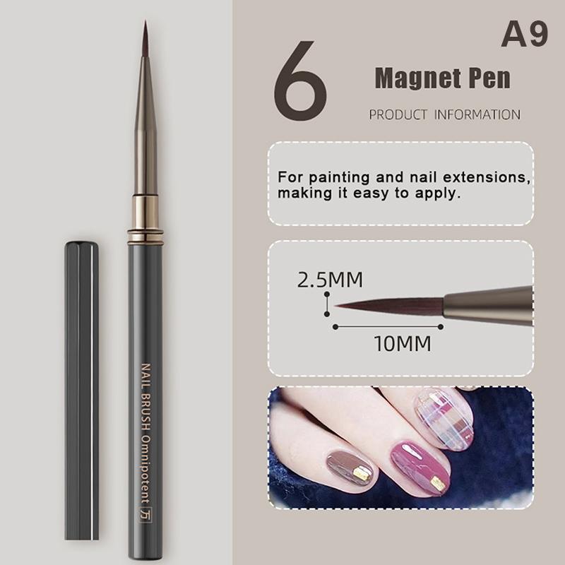 1Pcs Metal Handle Nail Art Liner Pen Painting Brush Drawing Brush Stripe Flower Painting Pen UV Gel Brush Nail Art Construction