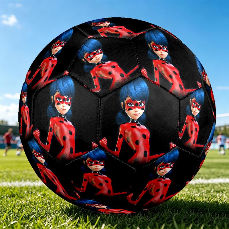 Size 5 Soccer Ball - Outdoor Sport Football with Ladybug Pattern, Ideal Gift for Birthdays, Christmas, Father's Day, Graduation