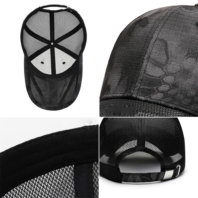 Summer Camouflage Mesh Baseball Cap Men's Breathable Sun Hat Outdoor Tactical Cap Sunscreen Cap