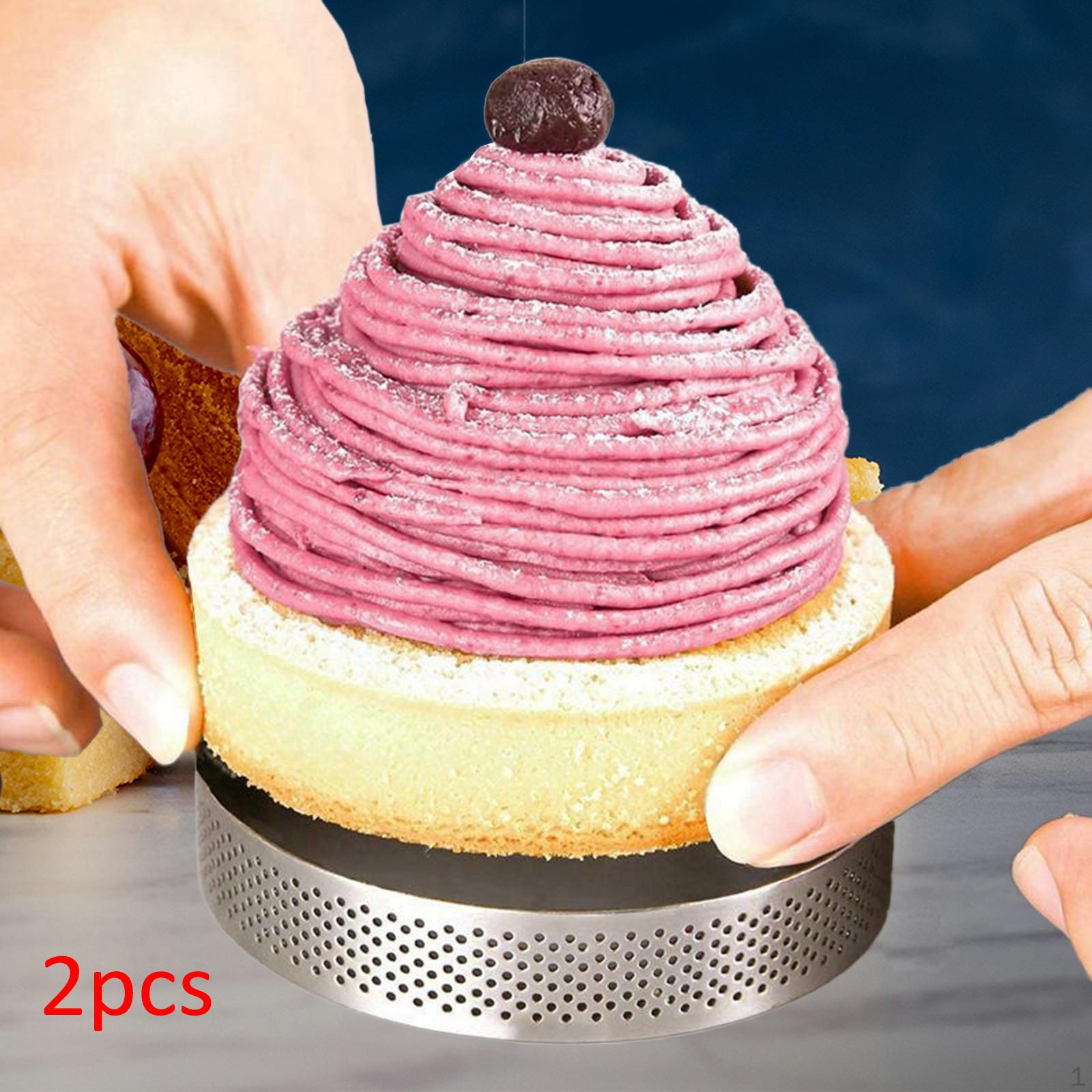 

2 шт., форма для яичных пирогов, круглые кольца, антипригарное тесто для выпечки, кондитерский мусс для кухни 10cm Round