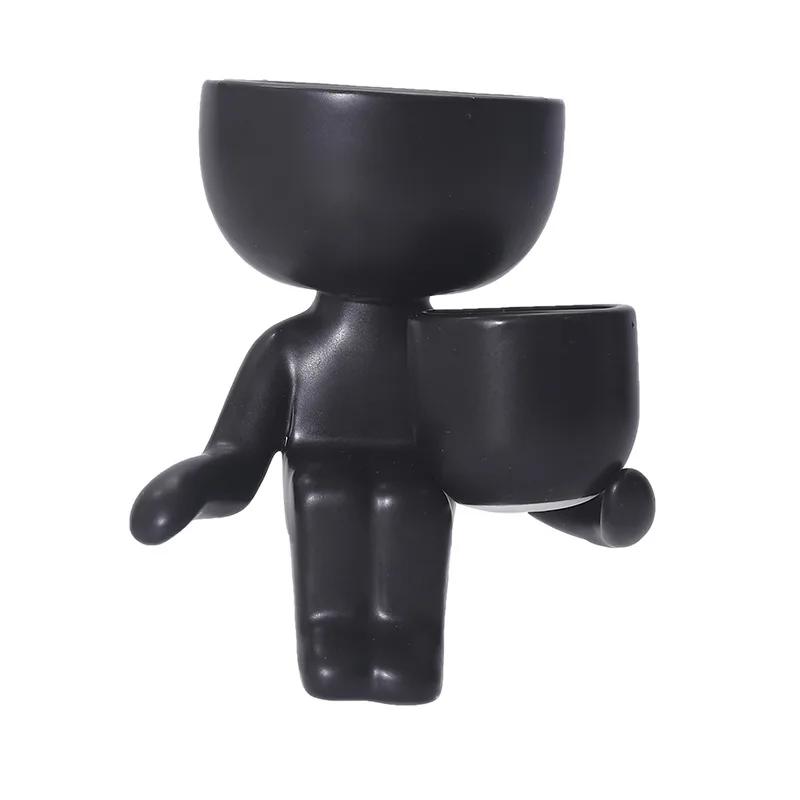 Nordic Simple Bean Flower Pot Mini Personality Succulent Flower Pot PlantFigure Ceramic Vase Home Decoration Garden Decoration