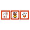 of Face Blue Mini Stamp Penetrating Stamp tried Original Logo Sticker [Set 3] Child's [Thank you_I it_Laughing] +