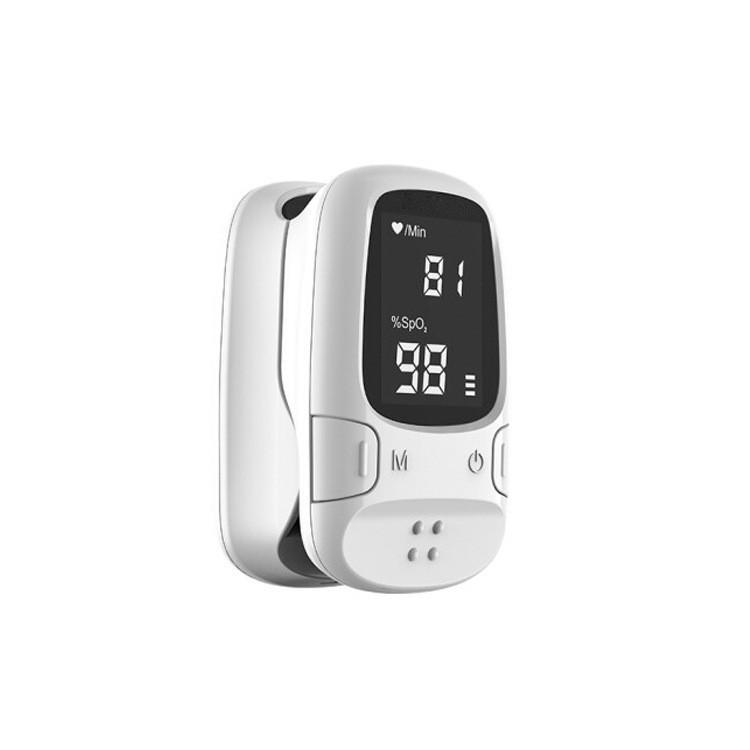 LK89 FDA Certified White Round Pulse Oximeter: Heart Rate & Blood Oxygen Monitor with Finger Clip