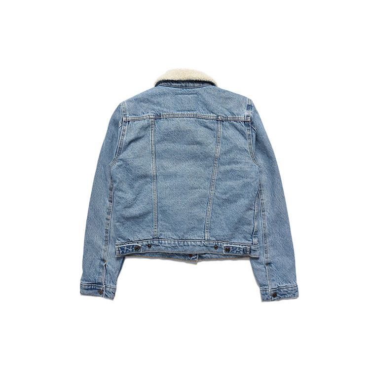 Levis Thick Sherpa Denim Jacket Women Jackets Blue 36136-0000