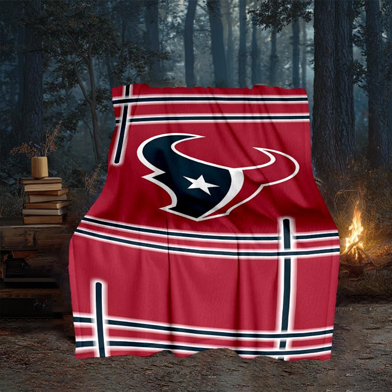 Houston-Texans Artwork Blanket Flannel Throw for Sofa, Travel, Camping, Livingroom, Office, Chair and Bed Soft and Warm Holiday gifts
