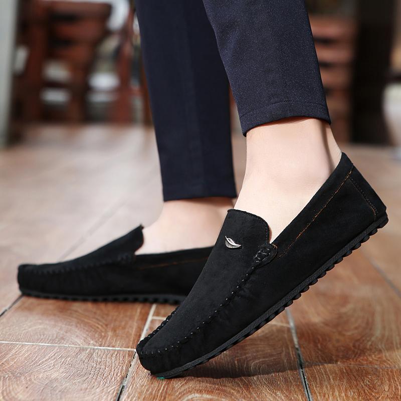 Fashion Lightweight Breathable Dress Shoes Casual Leather Men's Loafers Mens Walking Shoes Soft Sole Slip-on Business Shoes Moccasins