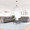 2 Piece Sofa Set Taupe Fabric