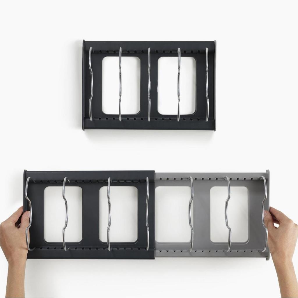 Retractable Stainless Steel Kitchen Organizer: Multifunctional Pot Lid & Cutting Board Rack