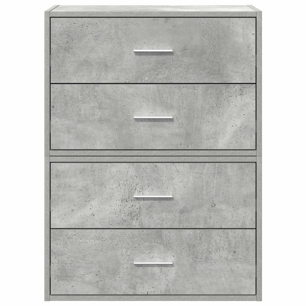 2 Drawer Cabinets 2 pcs Concrete Grey 60 x 31 x 40 cm