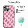Cute pink Manana poster pattern design Phone Case For iPhone 17 16 15 14 13 12 Plus Pro Max  High-end Luxury Magsafe Sheepskin