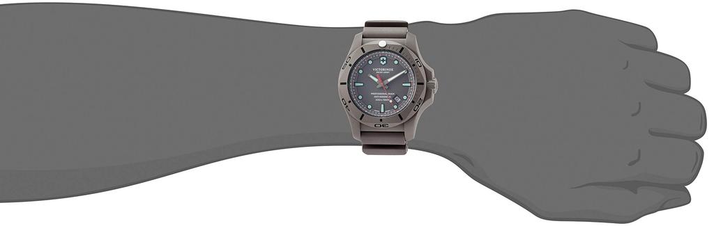 VICTORINOX Uhr PROFESSIONAL DIVER TITANIUM Sandgestrahltes Titangehäuse Graues Zifferblatt Graues Kautschukarmband Geschenk 241810 INOX. [
