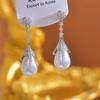 New Fashion High-end Fashion Natural Pearl Earrings High-end Zircon Jewelry Earrings Light Luxury Earrings For Women