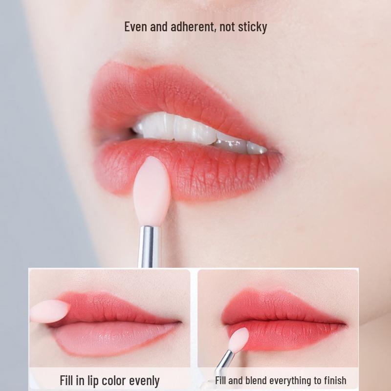 Multifunktionaler tragbarer Lippenpinsel mit Deckel: Staubdichter Lippenstift-, Lippenstift- und Glitzer-Lidschatten-Applikator