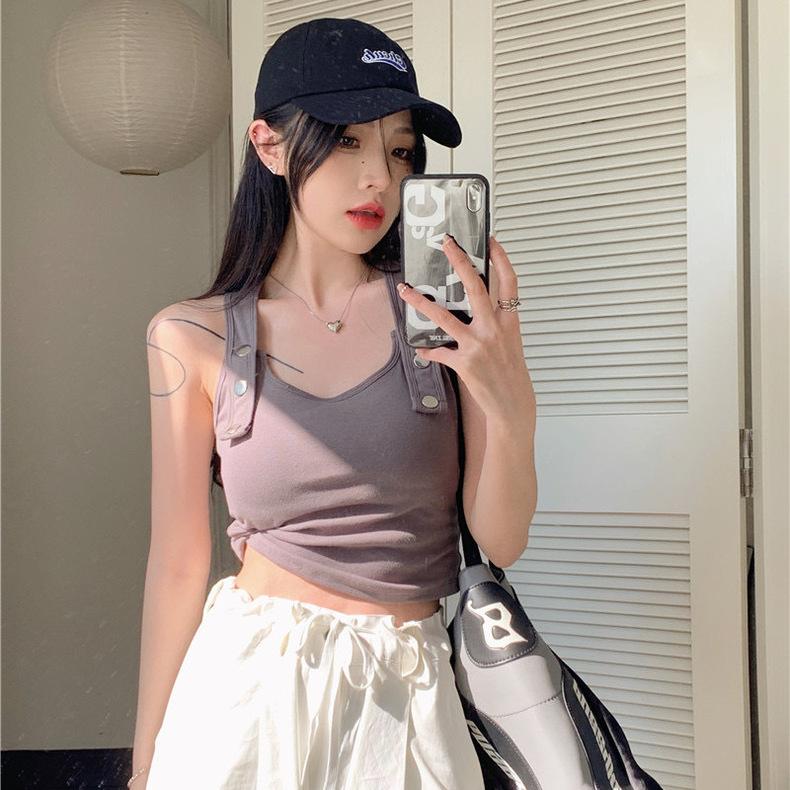 Square Collars T-shirts Sleeveless Women Sexy Tank Tops Girls Y2K Vest Street Party Wear