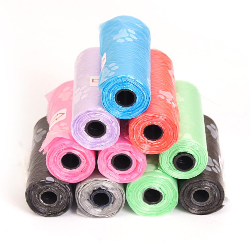 Pet Poop Bags Disposable Dog Waste Bags Bulk Poop Bags with Leash Clip and Bone Bag Dispenser 5 Rolls of 75 Pcs Bags