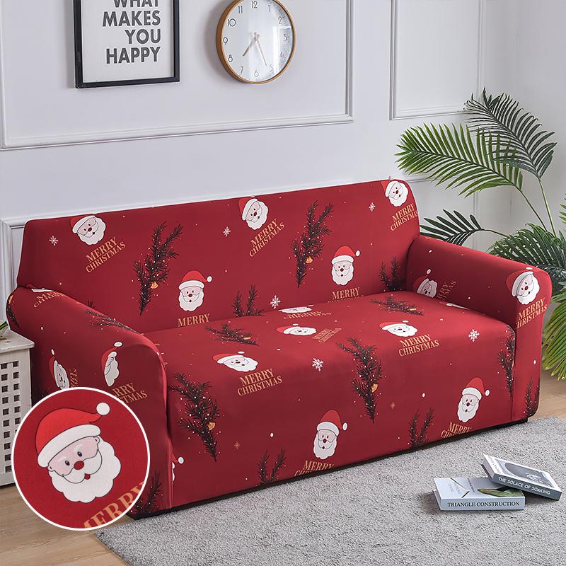 Christmas Sofa Slipcovers Stretch Sofa Cover for Living Room Kids Pets All Inclusive Couch Cover Non Slip Furniture Protector
