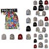 Unisex Oxford Cloth Printed Backpack Alphabet Lore Design Student Gift