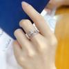 Luxury Crown Ring for Women 1 Carat Simulated Diamond Wedding Band Princess Bridal Jewelry