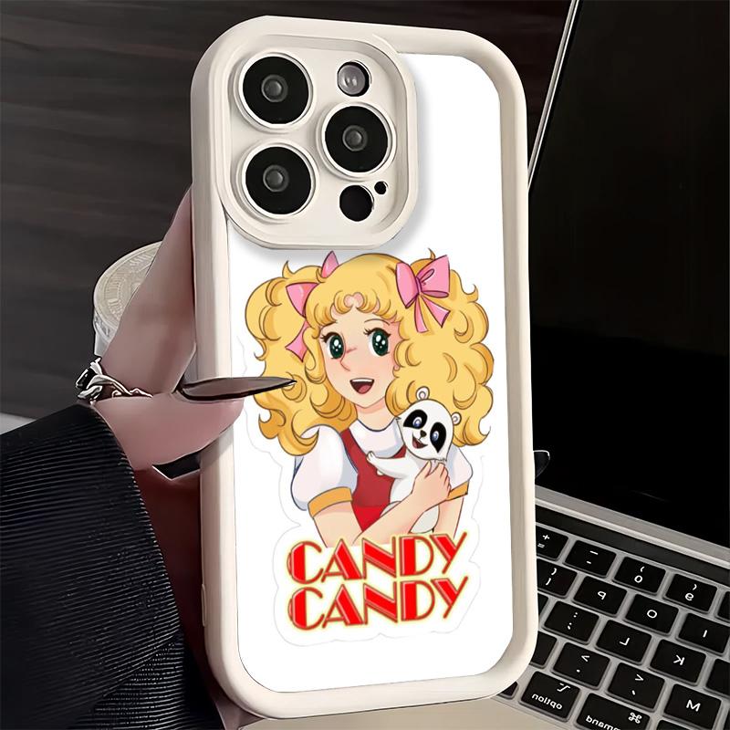 Phone Case for iPhone 17 Air 16E 15 16 Pro Max Anime Candy Candy Cover 14 Plus 13 12 Mini Soft Shell Silicone Fundas