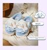 Official Hello Kitty Kuromi Women's Cotton Slippers - Autumn/Winter 2025 Cute Cartoon Plush