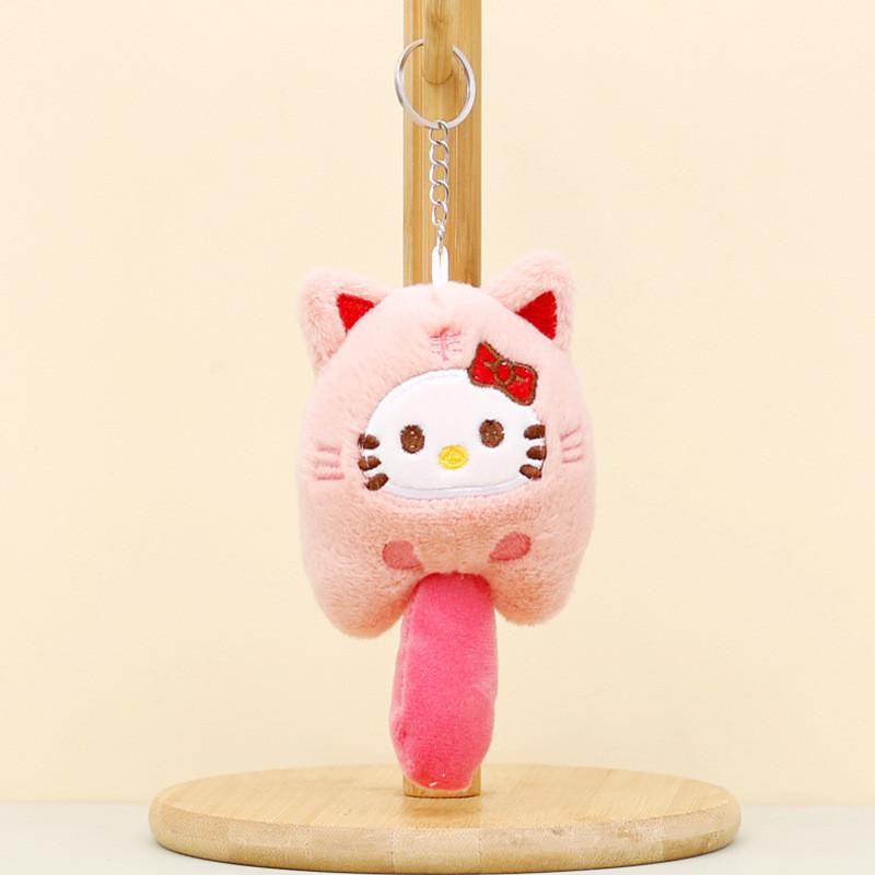Adorable Sanrio Keychain Plush Toy Kuromi Cinnamoroll Cute Doll Bag Charm