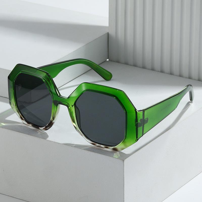 Oval Sunglasses, Personalized Polygonal Contrasting Glasses, Street Sunglasses