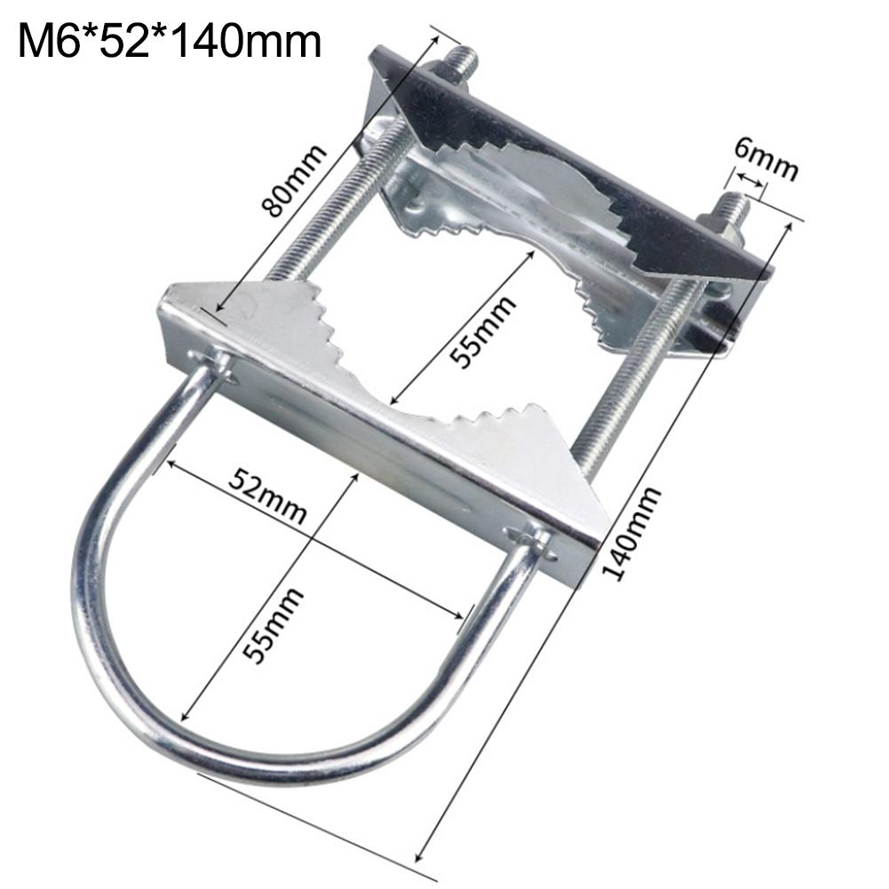 Secure Antenna Fixing Clamp for Mounting Round Pipes with Diameter 1 To 18 Inches Heavy Duty Metal Mast Mounting Bracket