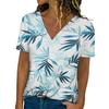 Fashion Floral 3D Printed T-shirt Women T-shirt V-neck Women T-shirt Tops Summer Streetwear Harajuku Y2k Clothing