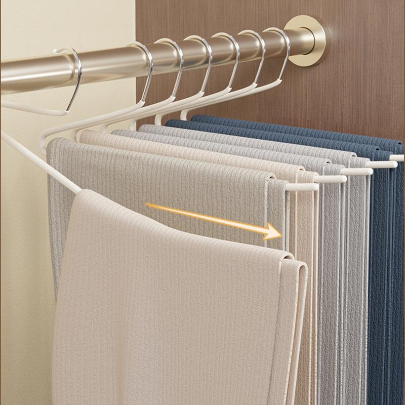 3 Pcs Non-marking Trouser Clip Non-slip 2 Shaped Z Wardrobe Built-in Goose Type Trouser Hanger for Home Use Hanging Trouser Hanger