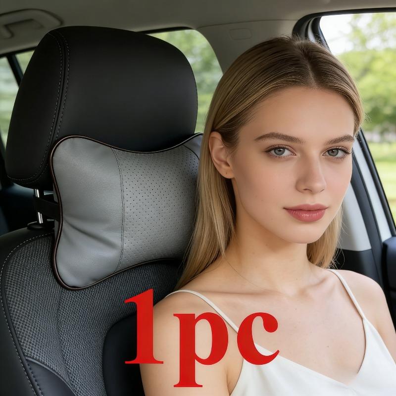 

Car seat headrest covers, car leather breathable safety pillows, car head and neck pillow pads, car travel pillows