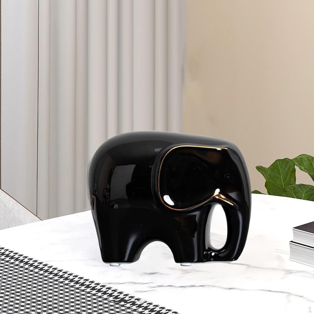 Artisanal Ceramic Elephant Sculpture for Stylish Home Decor