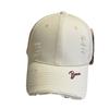 Korean-style large head circumference hard-brim baseball cap for women that makes the face look smaller, casual and versatile, with distressed