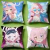 Popular Bblue Archiveing Cushion Cover Versatile DoubleSided Pillow Case Fit for Sofa Bed Car  Daily Decor