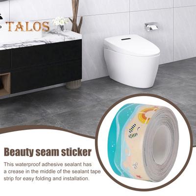 1 Roll 5M Caulk Tape Waterproof PVC Self Adhesive Bathroom Toilet Bathtub Caulking Tape Kitchen Sink Sealer Sticker Floor Tile Corner Wall Edge