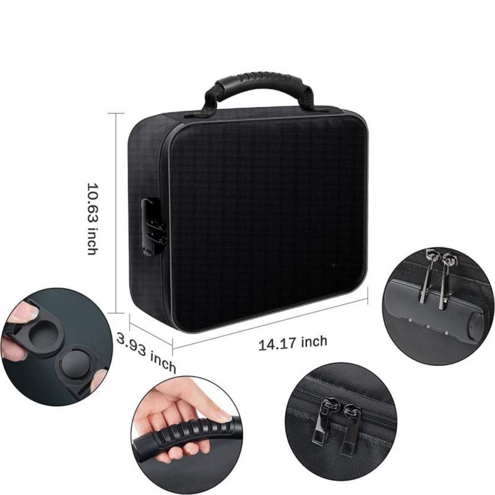 Multi-Layer File Organizer Box Waterproof Accordion File Folder File Storage Case  Business