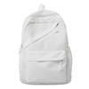 Schoolbag New Ins Wind Large Capacity Simple Solid Color Schoolbag Embossed Fashion Backpack Women's Splicing Design Backpack