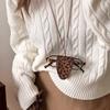 Leather Triangle Glasses Case Cute Designer Glasses Pouch Leopard Print Glasses Bag Magnificent Magnetic Eyewear Case For Social
