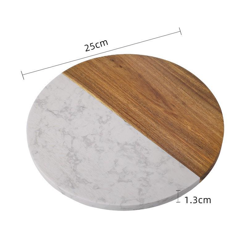 DL014 Marble Inlaid Wood Cutting Board - Home Kitchen Chopping Tool