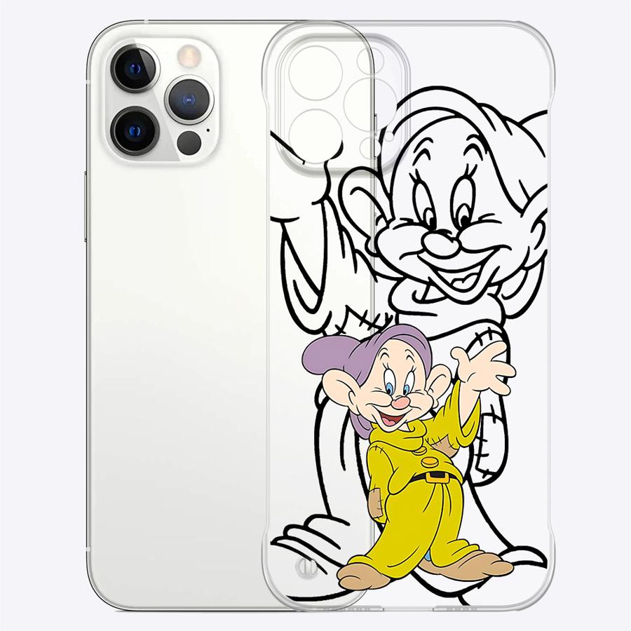 Capa de Celular Branca de Neve e os Sete Anões para Apple iPhone 15 16 Pro Max 13 14 Plus 12 11 Pro plus Fosca