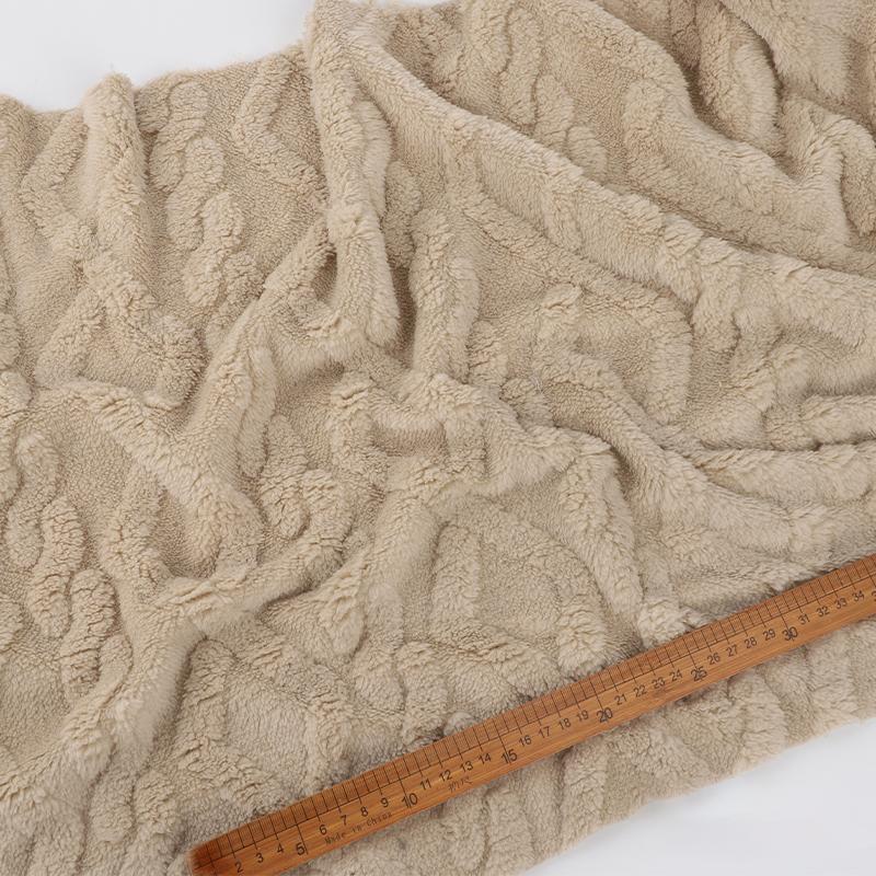 Verdickter Jacquard-Flanellstoff Weich Warm Beidseitiger Lammveloursstoff Für DIY Nähen Pyjamas Decken Kissen Textilien