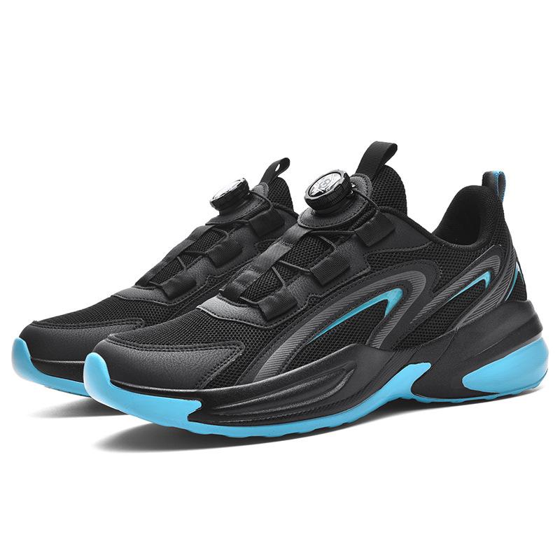 Summer New Shoes Breathable Deodorant Mesh Shoes Rotating Button Sports Shoes Non-slip and Wear-resistant Youth Running Shoes