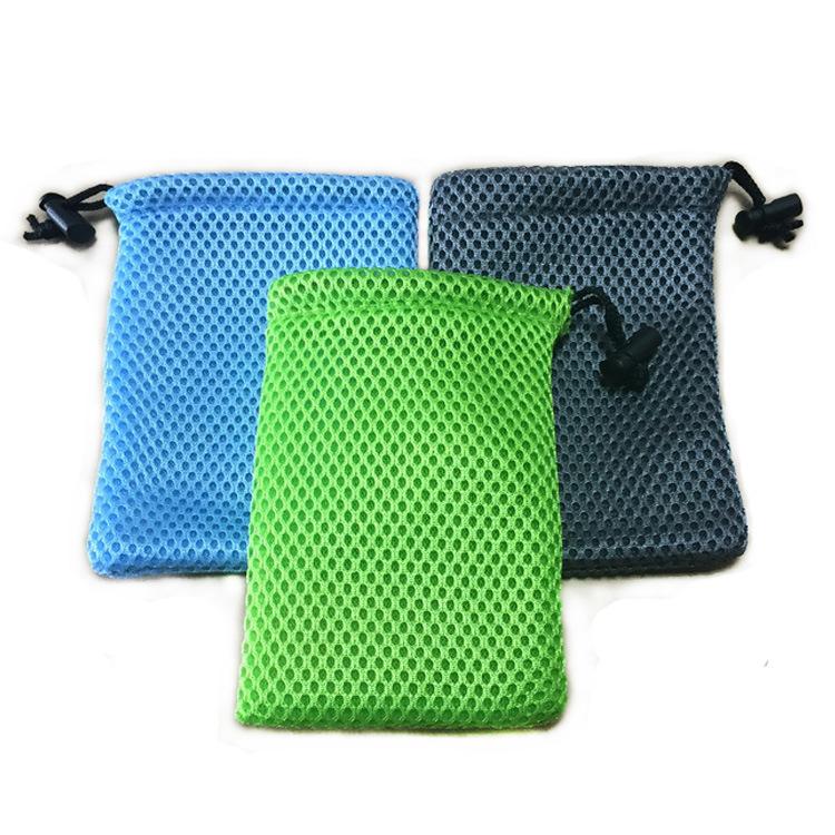 10pcs Nylon Mesh Drawstring Storage Pouch Bag 9x13cm Multi Purpose Travel & Outdoor Activity Pouch for Digital Products