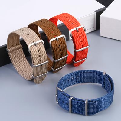 Nylon-Uhrenarmband Ersatz Atmungsaktiv 18/20/22MM Damen Herren Geflochtenes Uhr-Armband mit Metallschnalle Uhrenzubehör