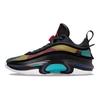 Air Jordan 36 Low Black Multi-Color Men Sneakers Washed-Teal Vivid-Sulfur Rush-Pink DH0833-063