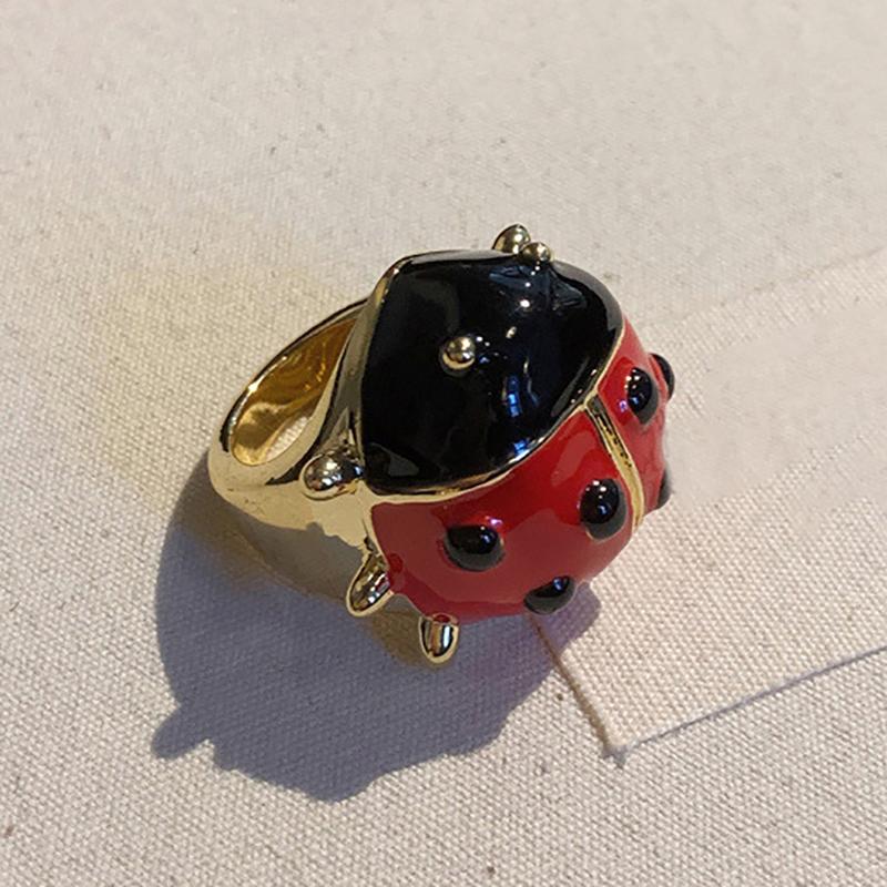 Vintage Emaille Insektenring Bunt Niedlich Schmetterling Käfer Punk Y2K Schmuck Für Frauen Geschenk