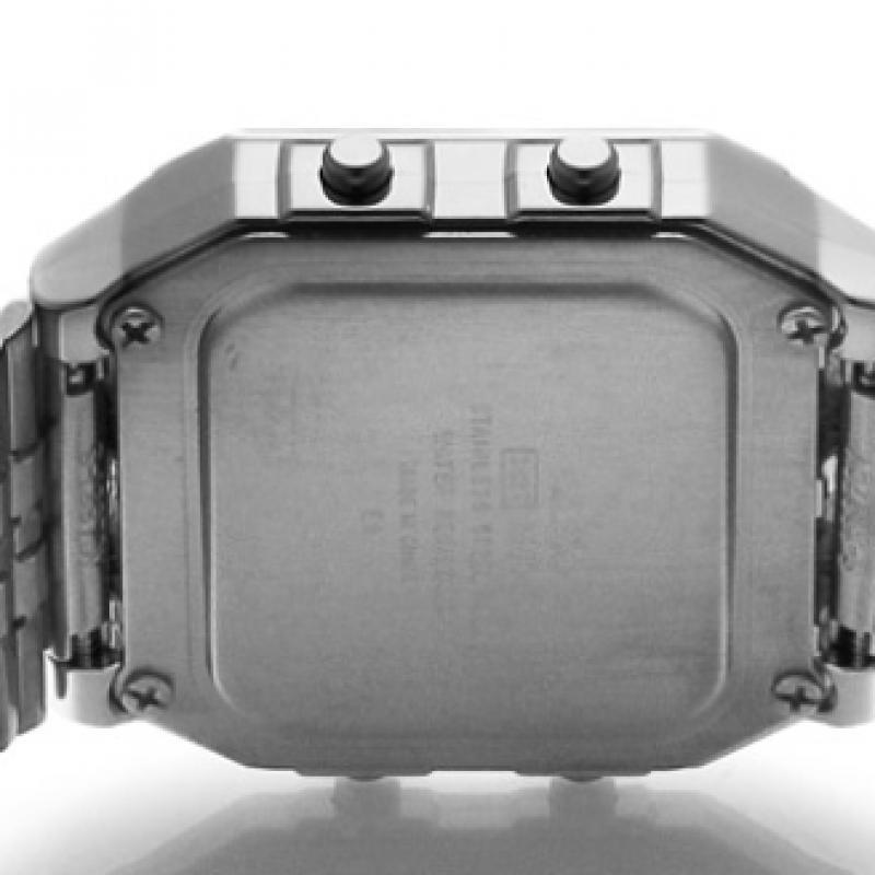 Casio A500wa 7df  A500wa 7  Montre Métal Carrée Numérique Vintage Rétro Heure Universelle