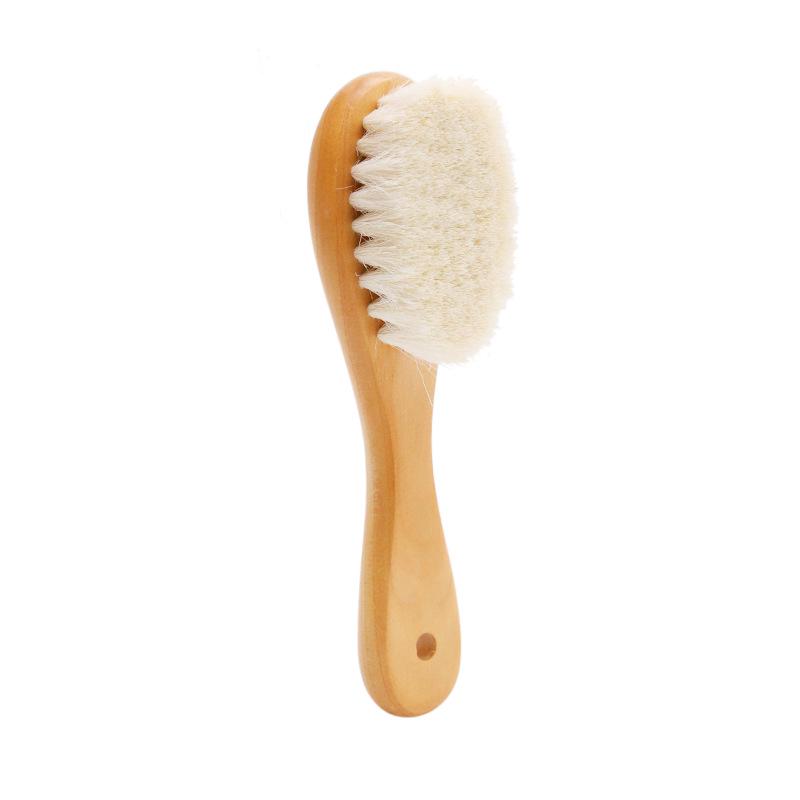 Baby Massage & Cleaning Set: Beechwood, Wool, Pearwood Brushes & Combs