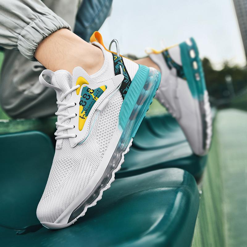 Fashion Big Size 48 Mens Sneakers Air Cushion Running Sports Shoes Trainers Tenis Masculino Comfortable Male Ligh Soft Sports Sneakers