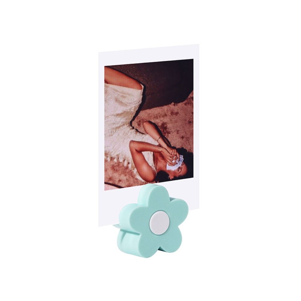 5PCS Mini Desktop Memo Holder 3D Flower Shape Instant Photo Holder  Desktop Display