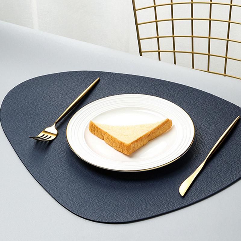 Double-Sided Pu Leather Placemat Teacup Coasters Waterproof And Oil-Proof Table Mats Western Restaurant Heat-Insulating Mats